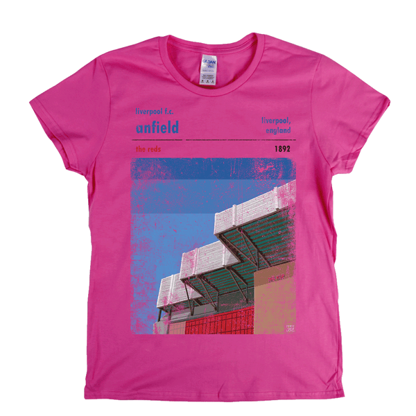 Anfield The Reds Poster Womens T-Shirt