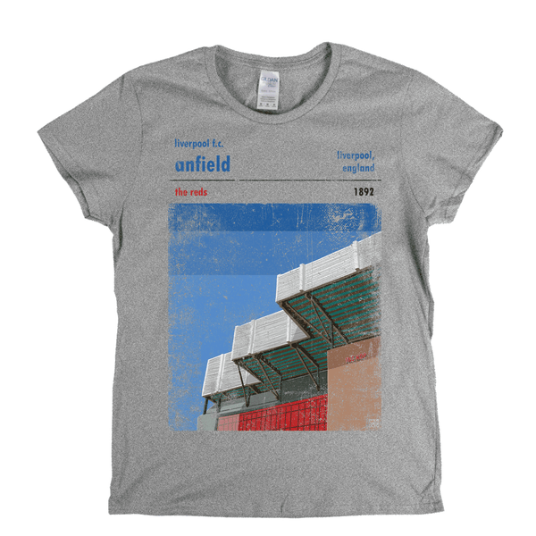 Anfield The Reds Poster Womens T-Shirt