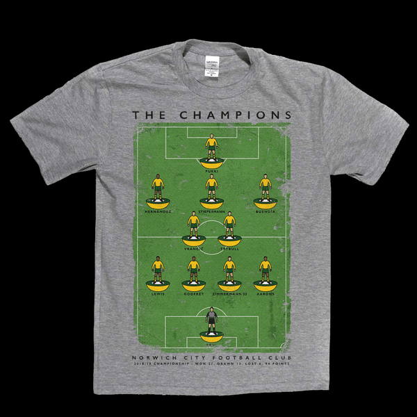 Norwich City Championship Champions 2019 Poster Regular T-Shirt