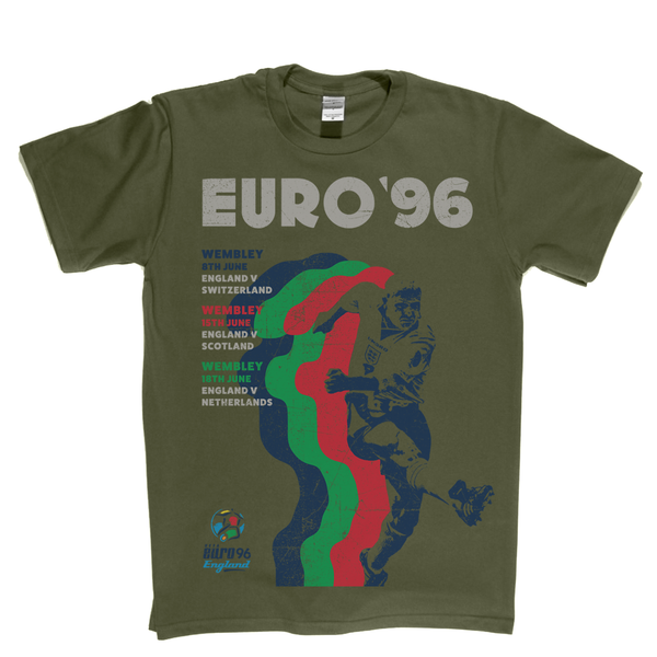 Euro 96 Gazza Poster T-Shirt
