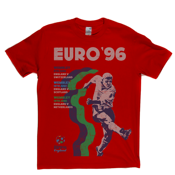 Euro 96 Gazza Poster T-Shirt