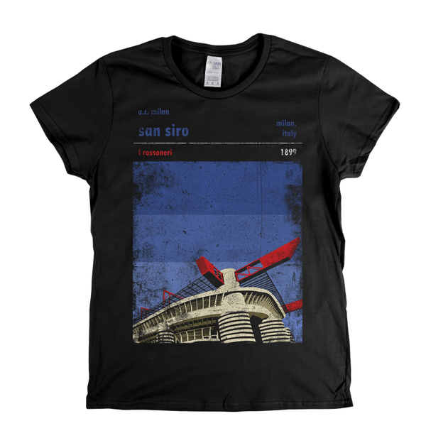 A C Milan San Siro Poster Womens T-Shirt