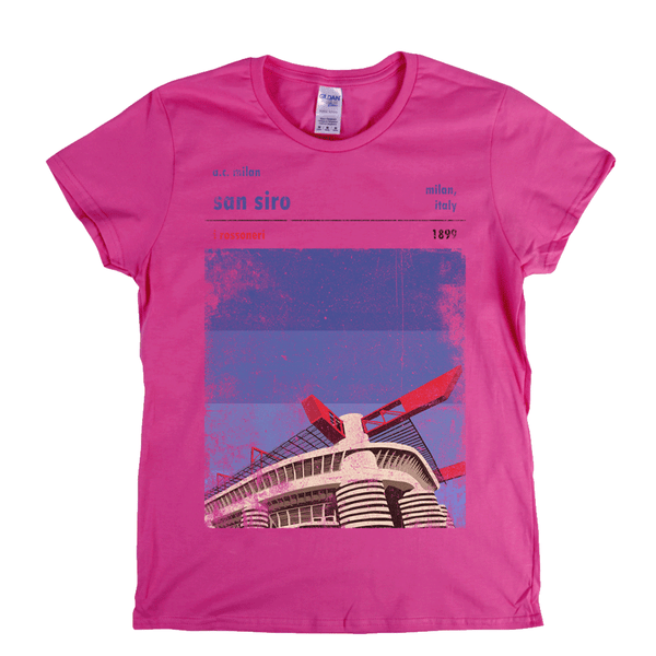 A C Milan San Siro Poster Womens T-Shirt