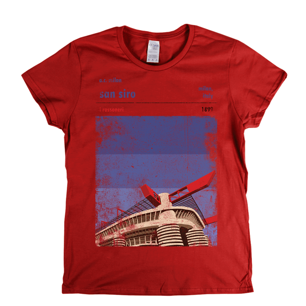 A C Milan San Siro Poster Womens T-Shirt