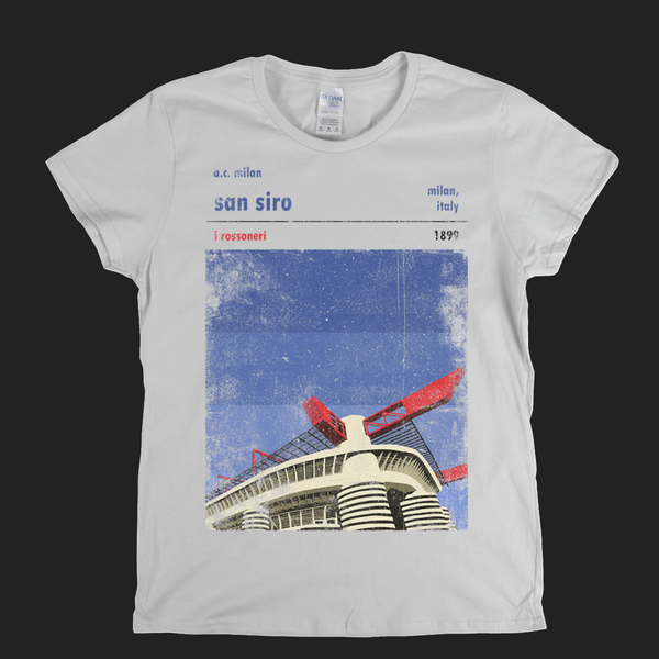 A C Milan San Siro Poster Womens T-Shirt