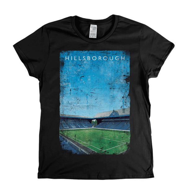 Hillsborough Kop South Stand Ground Poster Womens T-Shirt