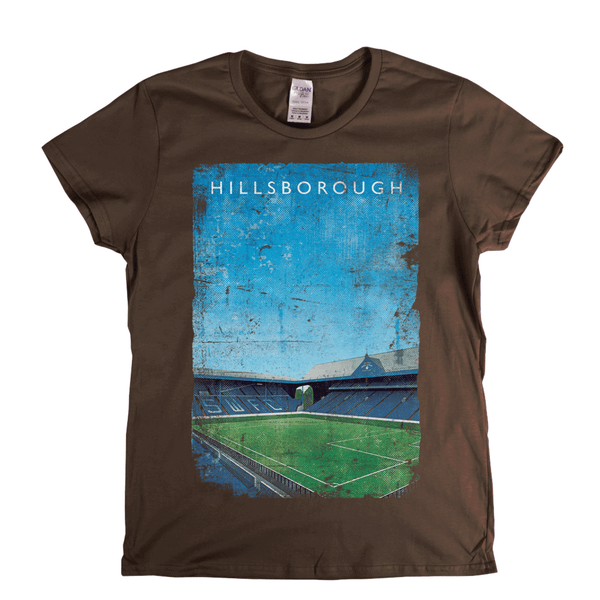 Hillsborough Kop South Stand Ground Poster Womens T-Shirt