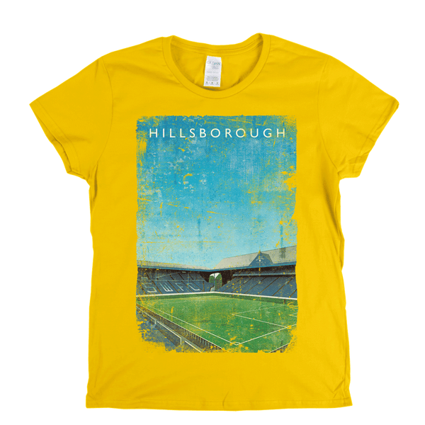 Hillsborough Kop South Stand Ground Poster Womens T-Shirt