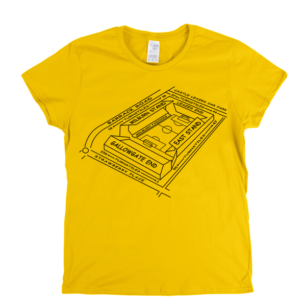 NUFC Ground Map Womens T-Shirt