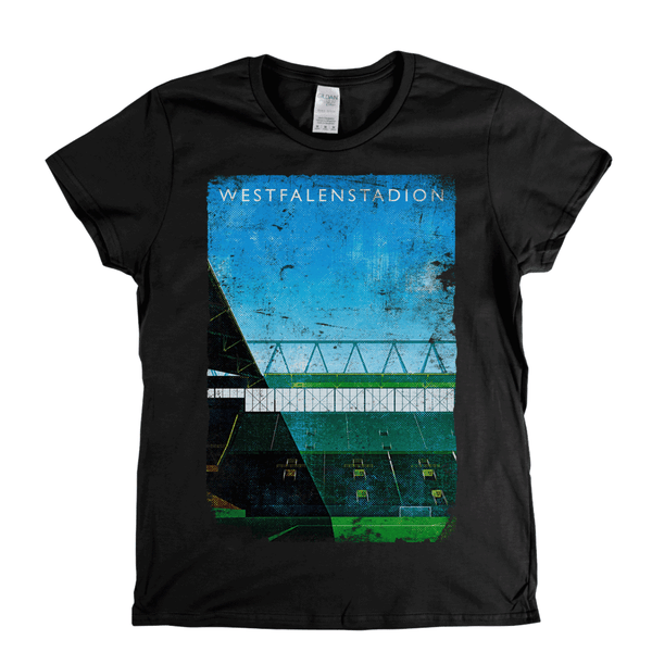 Westfalenstadion Football Ground Poster Womens T-Shirt