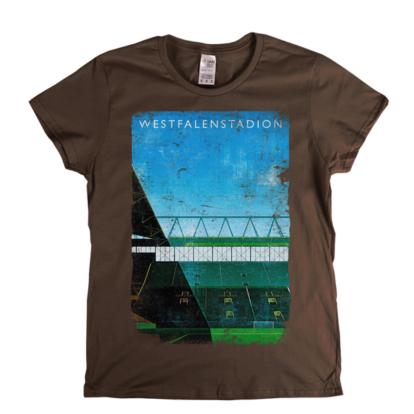Westfalenstadion Football Ground Poster Womens T-Shirt
