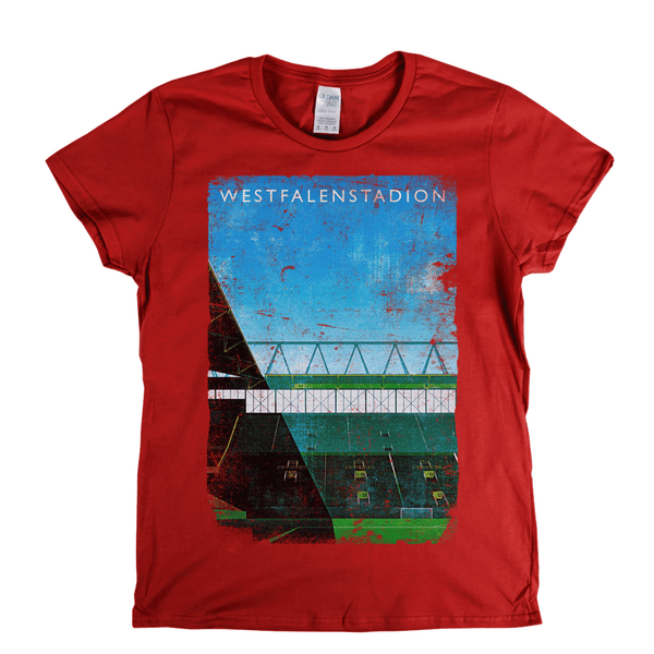 Westfalenstadion Football Ground Poster Womens T-Shirt
