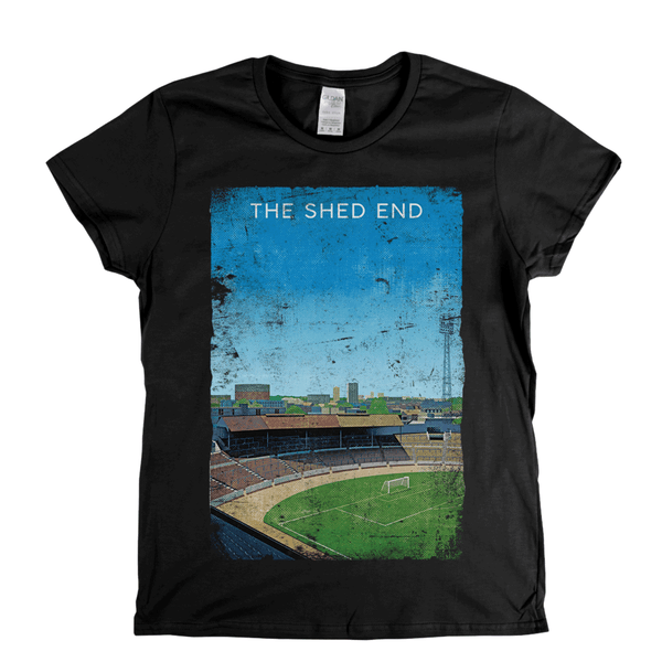 The Shed End Stamford Bridge Football Ground Poster Womens T-Shirt