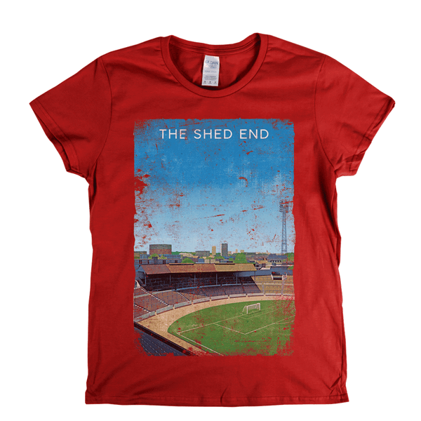 The Shed End Stamford Bridge Football Ground Poster Womens T-Shirt