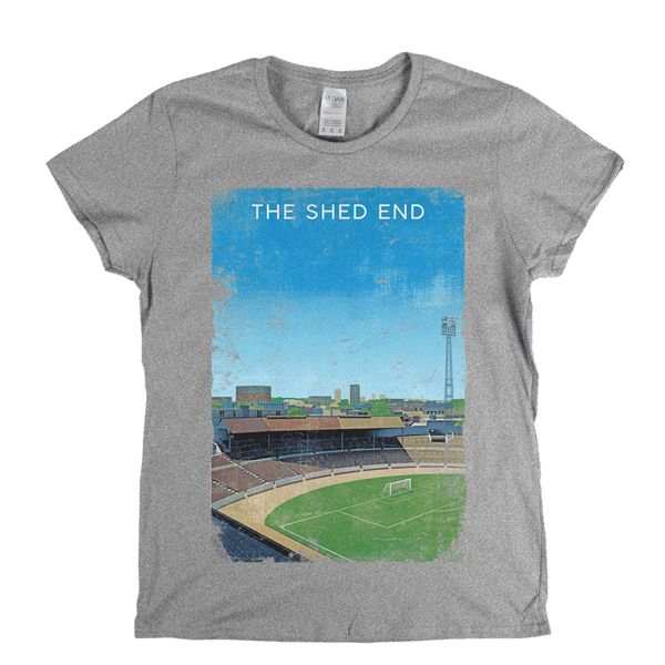The Shed End Stamford Bridge Football Ground Poster Womens T-Shirt
