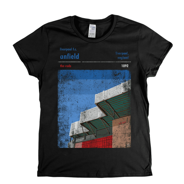 Anfield The Reds Poster Womens T-Shirt