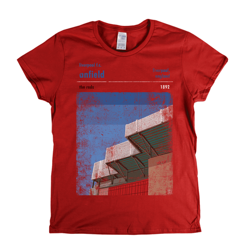 Anfield The Reds Poster Womens T-Shirt