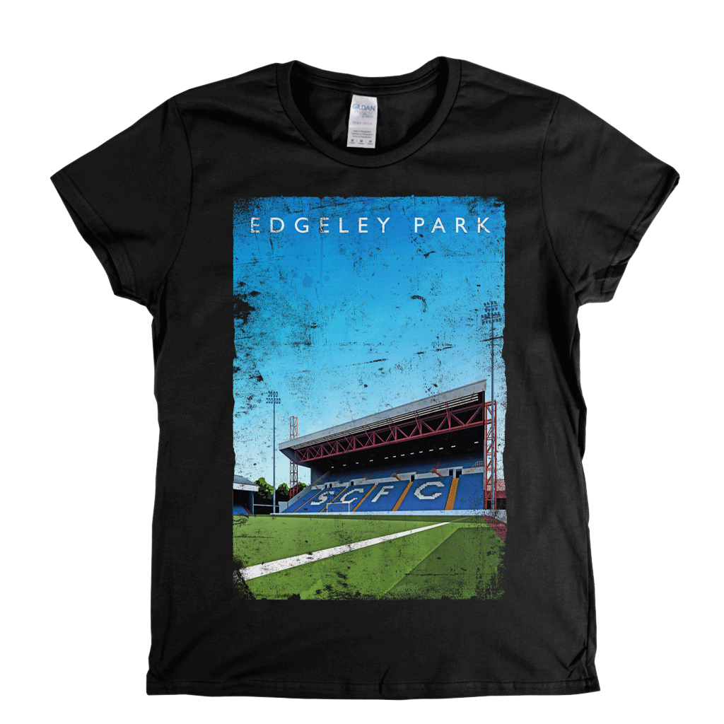 Edgeley Park Football Ground Poster Womens T-Shirt