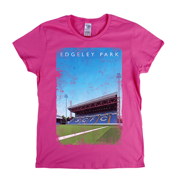 Edgeley Park Football Ground Poster Womens T-Shirt