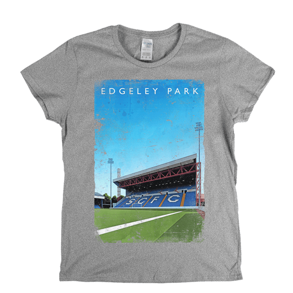 Edgeley Park Football Ground Poster Womens T-Shirt