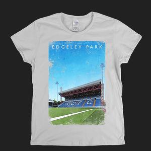 Edgeley Park Football Ground Poster Womens T-Shirt