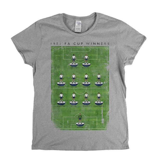 Spurs 1981 Fa Cup Poster Womens T-Shirt