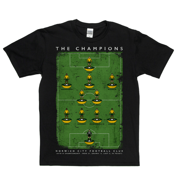 Norwich City Championship Champions 2019 Poster Regular T-Shirt