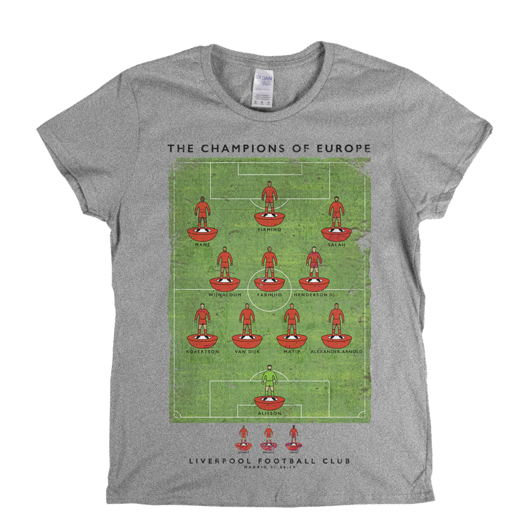 Liverpool European Champions 2019 Womens T Shirt