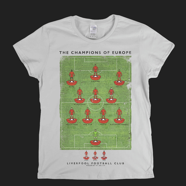 Liverpool European Champions 2019 Womens T-Shirt