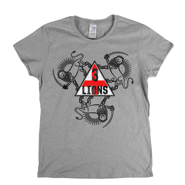 3 Lions With Sword Womens T-Shirt