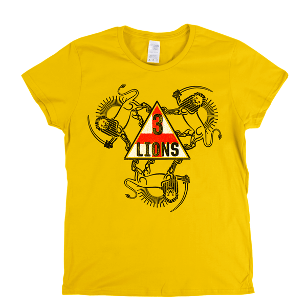 3 Lions With Sword Womens T-Shirt