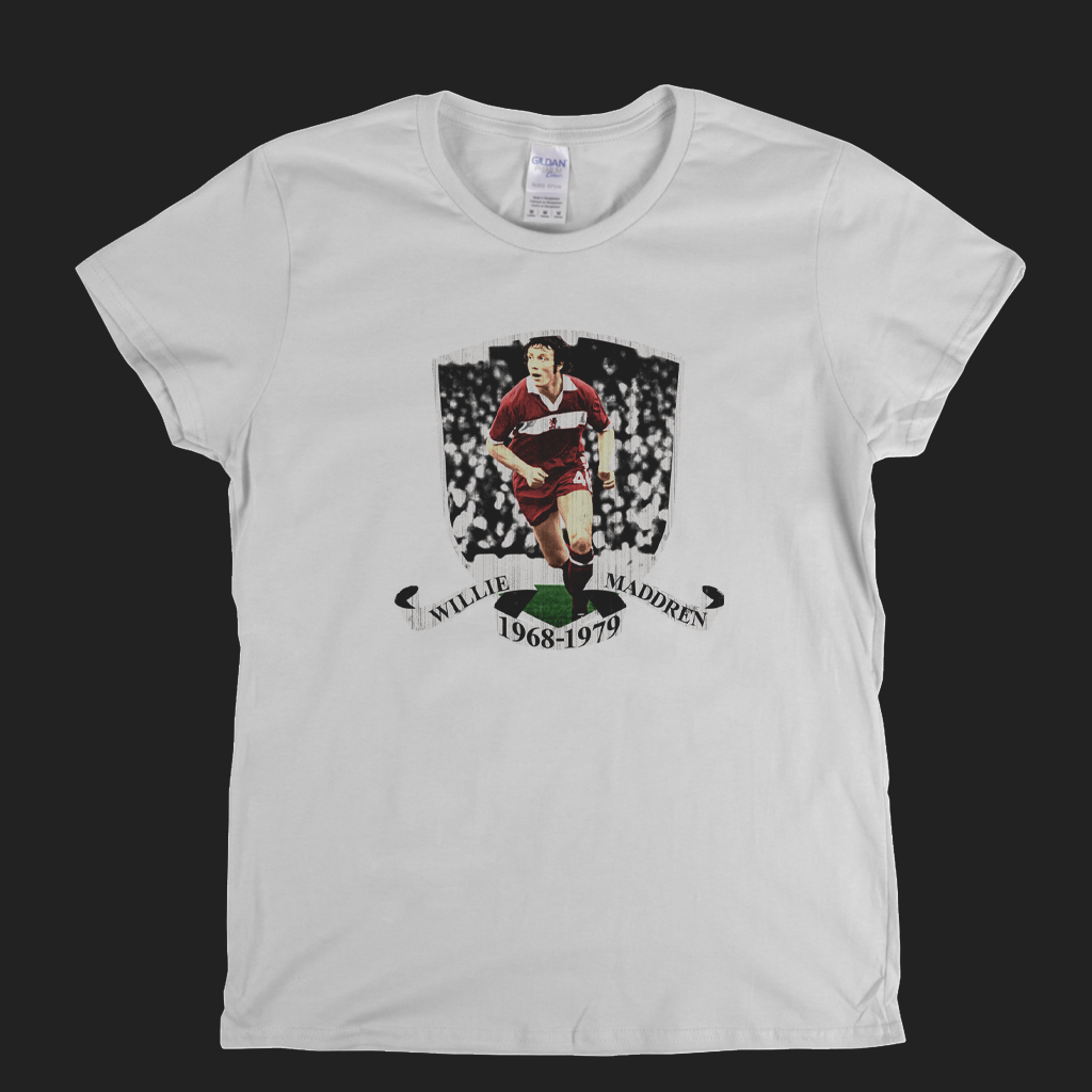Middlesbrough Legend Willie Maddren Womens T-Shirt