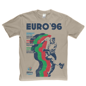 Euro 96 Gazza Poster T-Shirt