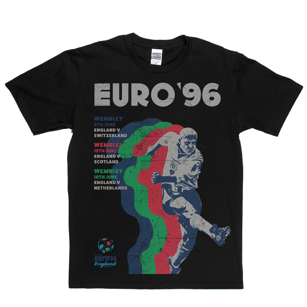 Euro 96 Gazza Poster T-Shirt