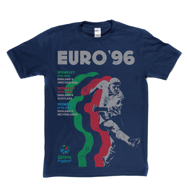 Euro 96 Gazza Poster T-Shirt