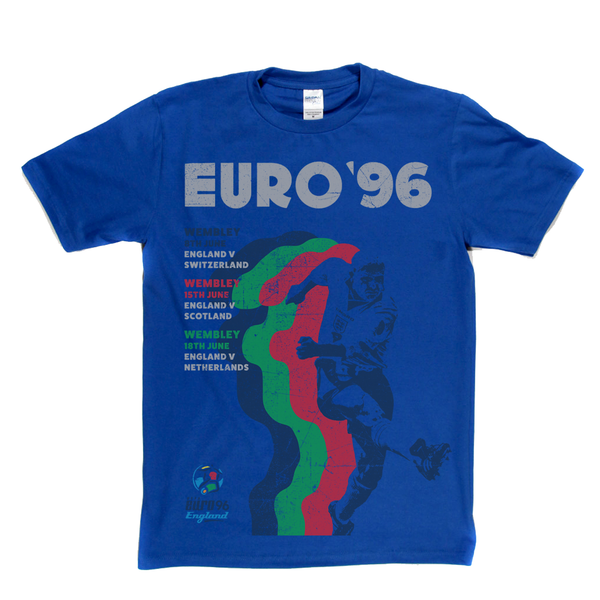 Euro 96 Gazza Poster T-Shirt