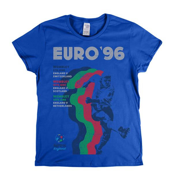 Euro 96 Gazza Poster Womens T-Shirt