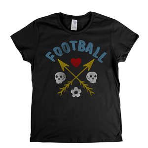 Crossed Arrows Love Football Womens T-Shirt