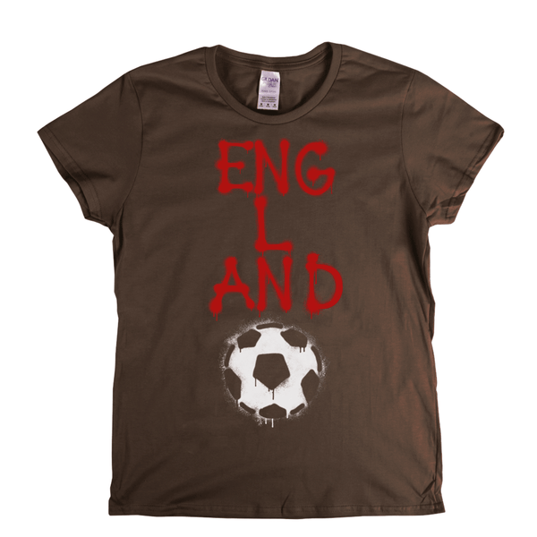 England Soccer Spraypaint Womens T-Shirt