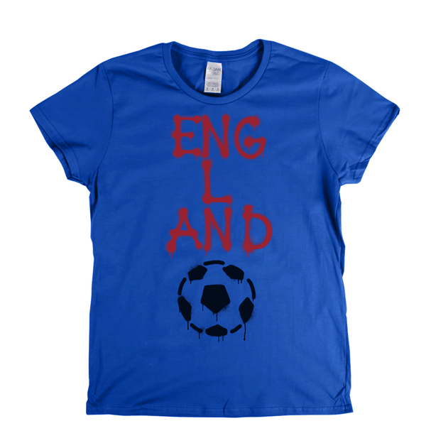 England Soccer Spraypaint Womens T-Shirt