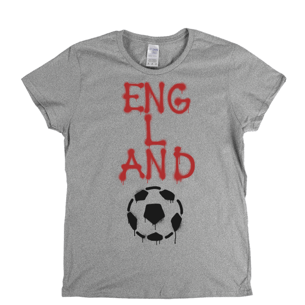 England Soccer Spraypaint Womens T-Shirt