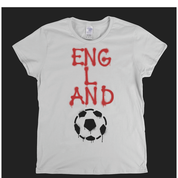 England Soccer Spraypaint Womens T-Shirt