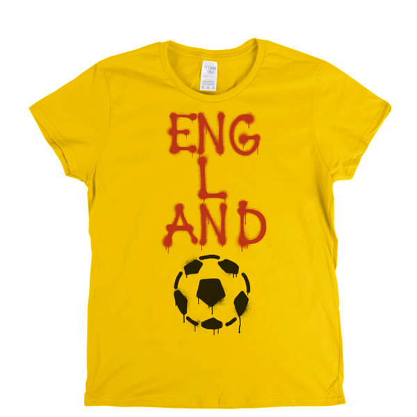 England Soccer Spraypaint Womens T-Shirt