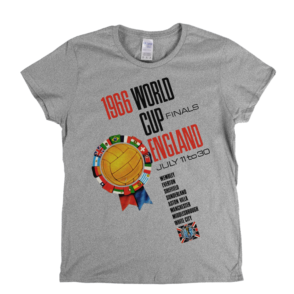 1966 World Cup England Flags Poster Womens T-Shirt
