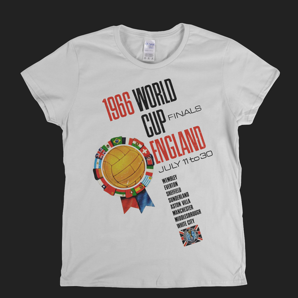 1966 World Cup England Flags Poster Womens T-Shirt