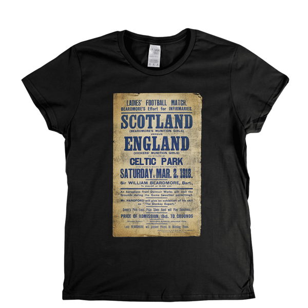 Scotland England Antique Poster Womens T-Shirt