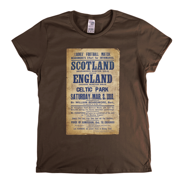 Scotland England Antique Poster Womens T-Shirt