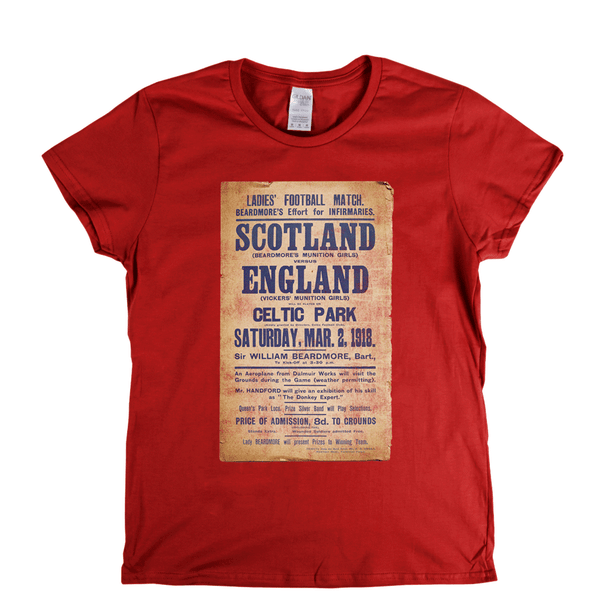 Scotland England Antique Poster Womens T-Shirt