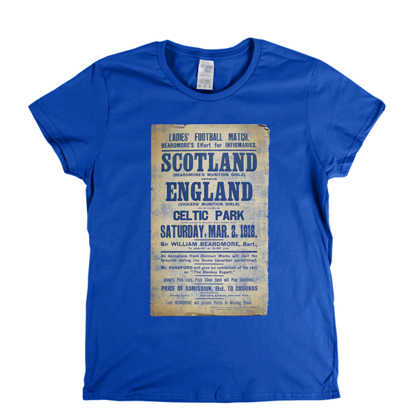 Scotland England Antique Poster Womens T-Shirt