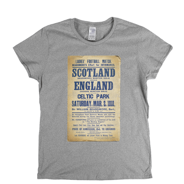 Scotland England Antique Poster Womens T-Shirt
